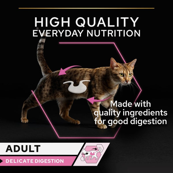 Pro Plan Adult 1+ Delicate Digestion with Ocean Fish Gravy Pouches 4x ...