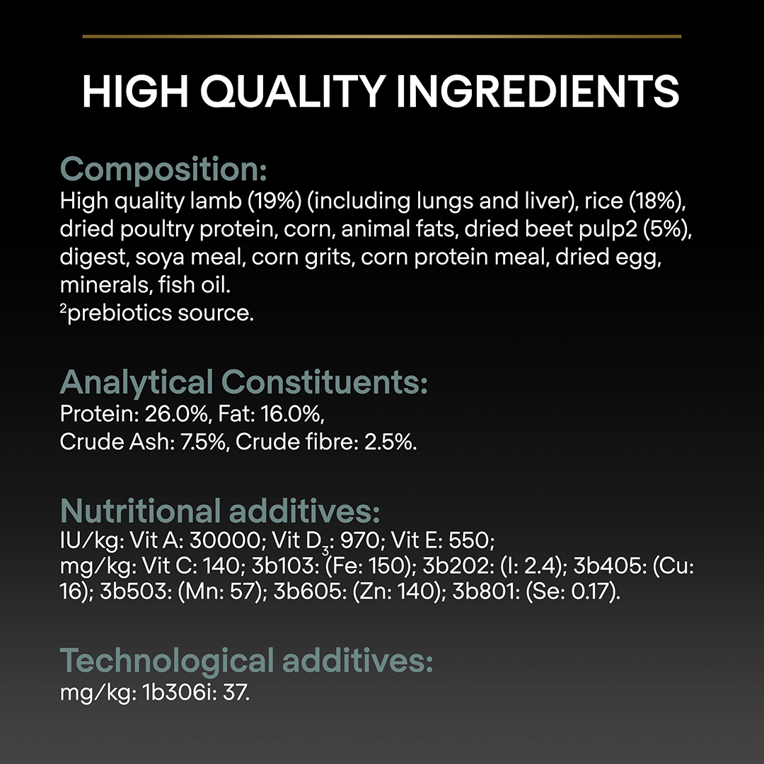 Pro Plan Medium Adult Dog Sensitive Digestion Lamb Dry Dog Food, Pro Plan, 14 kg