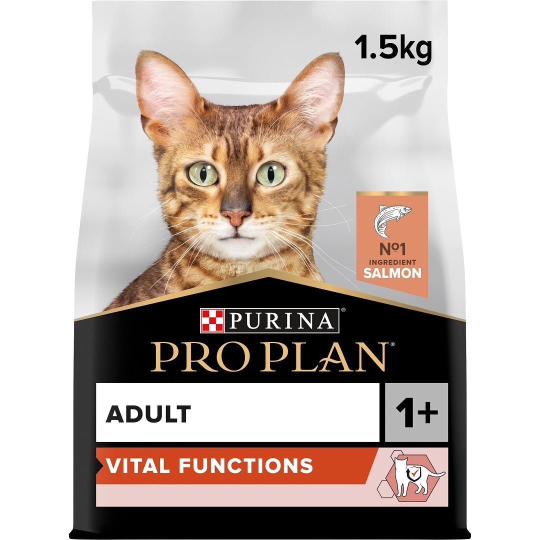 Pro Plan Vital Functions Dry 1+ Adult Cat Food Salmon 1.5 kg, Pro Plan,