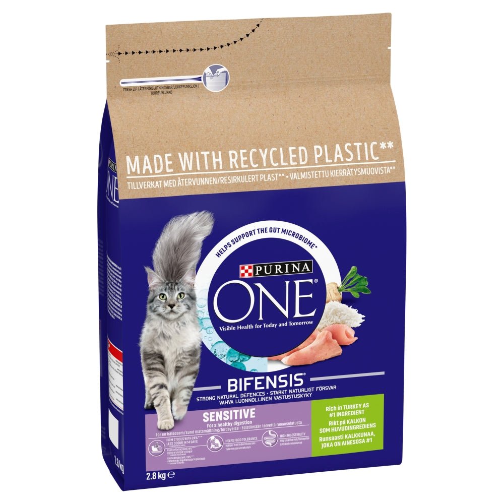 Purina One Adult Cat Sensitive Turkey, Purina One, 2.8 kg