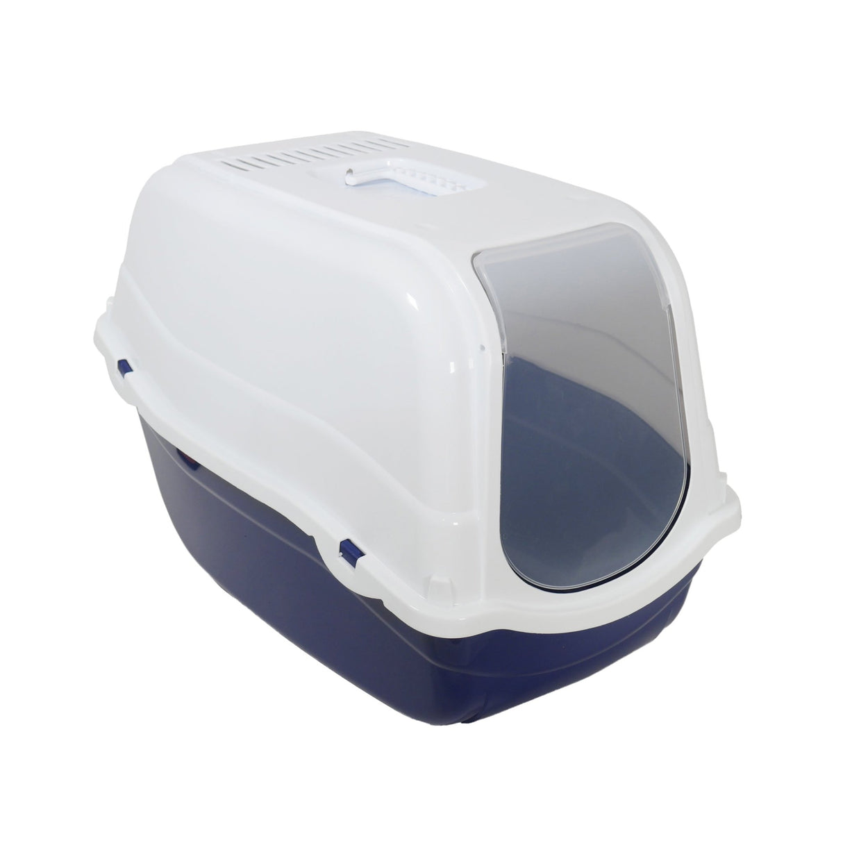 Rosewood Romeo Hood Cat Litter Box Large, Rosewood, Blue