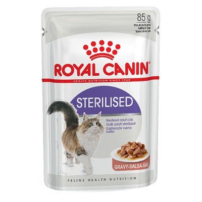 Royal Canin Sterilised in Gravy Pouch 12x85g, Royal Canin,