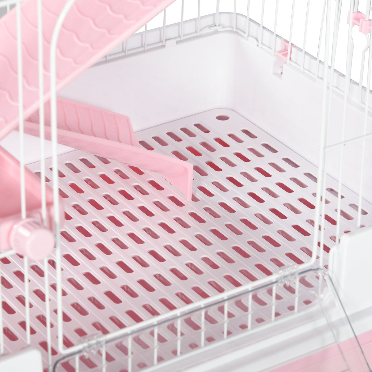 Six-Tier Cage for Small Animals with Wheels - Pink, PawHut,