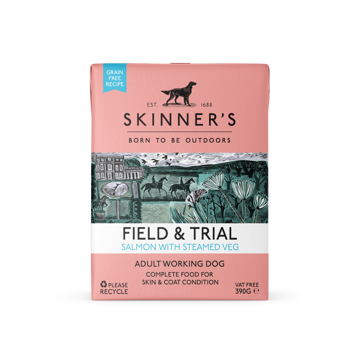 Skinners Field & Trial Adult Grain Free Salmon 18x390g, Skinners,