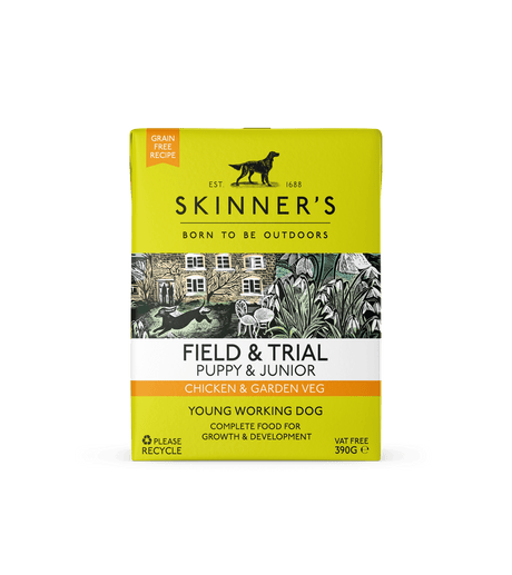 Skinners Field & Trial Puppy & Junior Chicken & Garden Veg Grain Free 18 x 390g, Skinners,