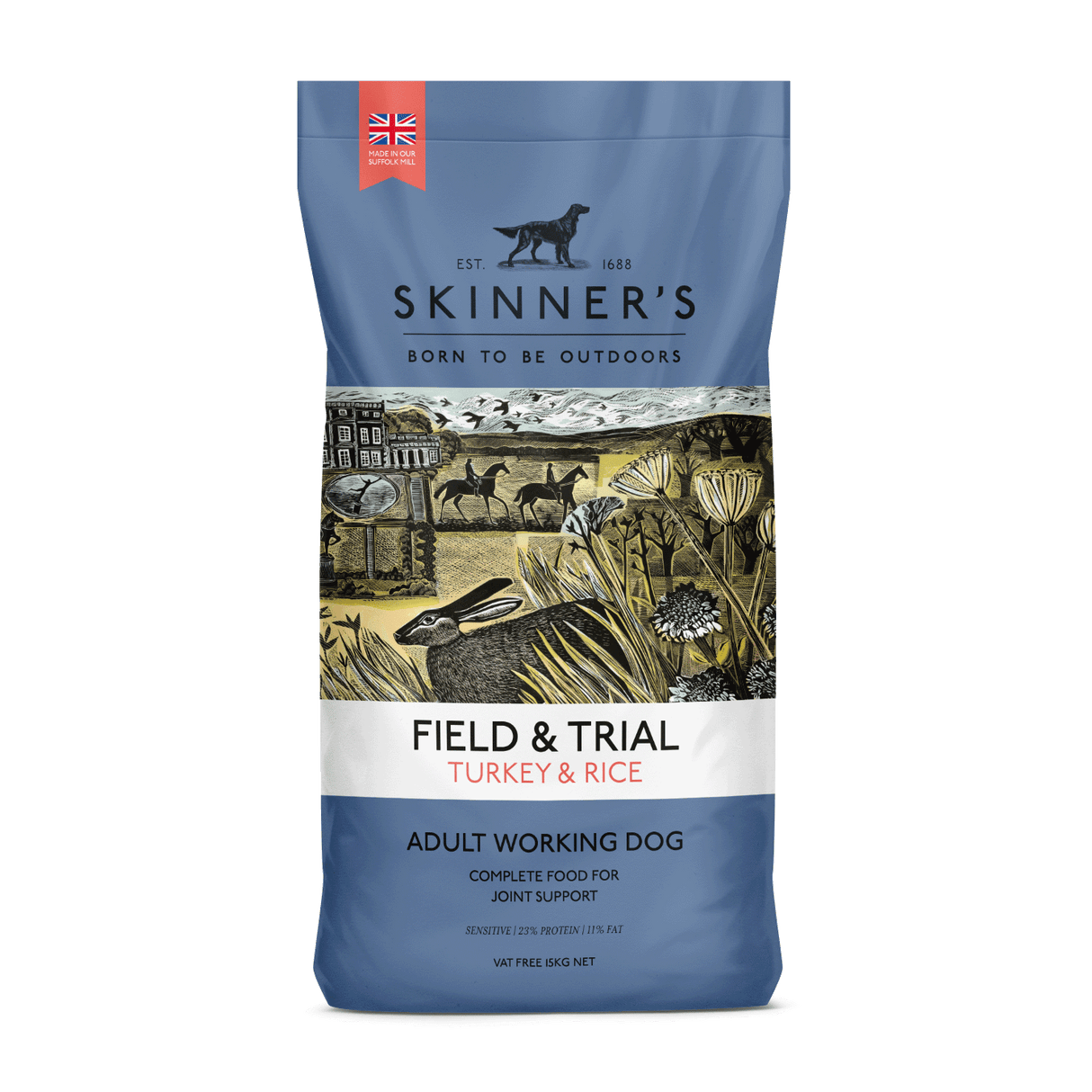 Skinners Field & Trial Turkey & Rice, Skinners, 15 kg