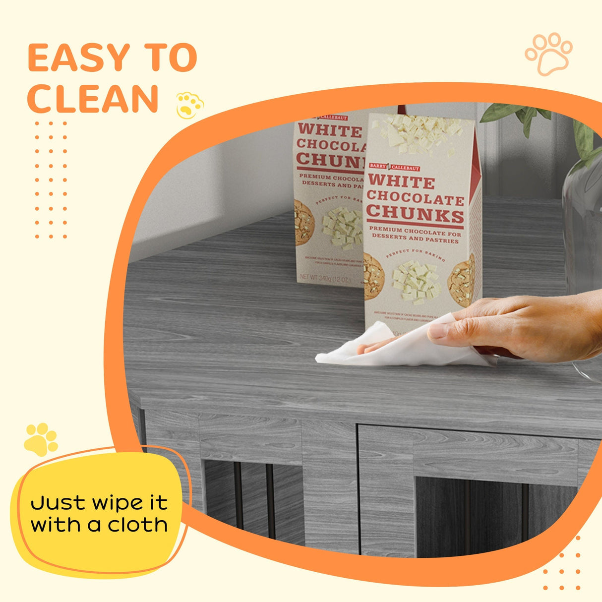 Stylish Corner Dog Crate Furniture with Cushion - Grey, PawHut,