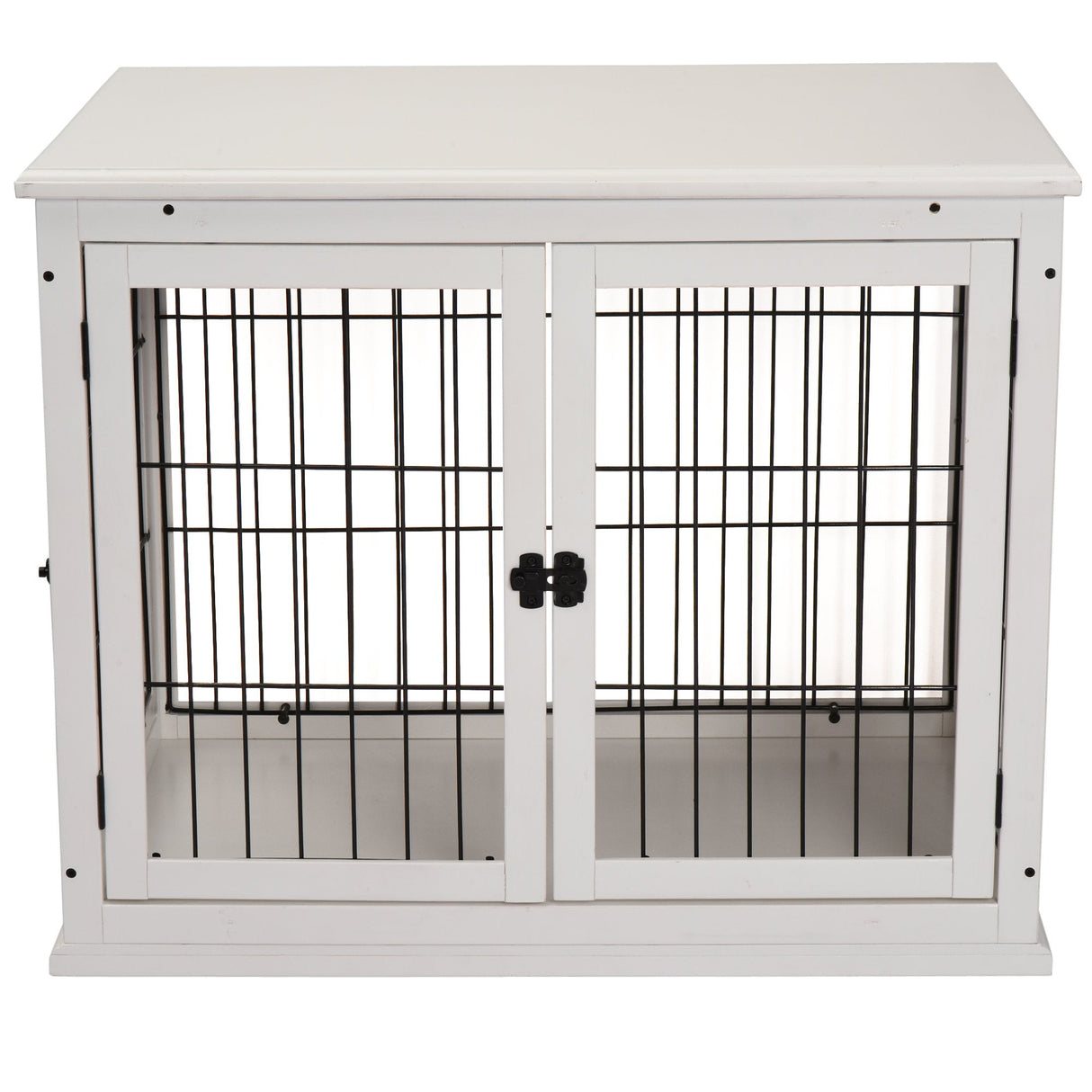Stylish Furniture-Style Dog Crate with 3 Doors for Small Dogs, PawHut, White