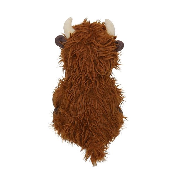 Super Tough Plush Rope Core Cow Dog Toy x3, Rosewood,