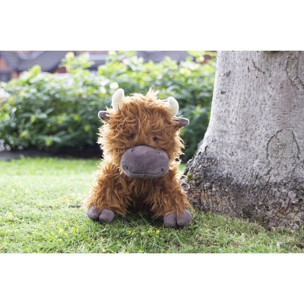 Super Tough Plush Rope Core Cow Dog Toy x3, Rosewood,