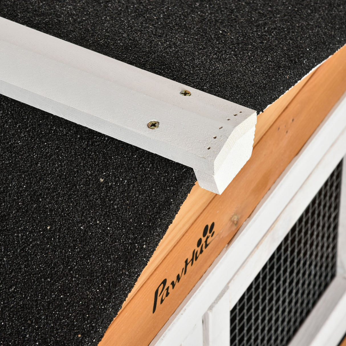 Two-Tier Rabbit Hutch Outdoor and Run Wooden Mobile Guinea Pig Hutch Bunny Cage w/ Wheels, Run, Slide-Out Tray, Ramp 157.4 x 53 x 99.5 cm - Yellow, PawHut, Yellow/White