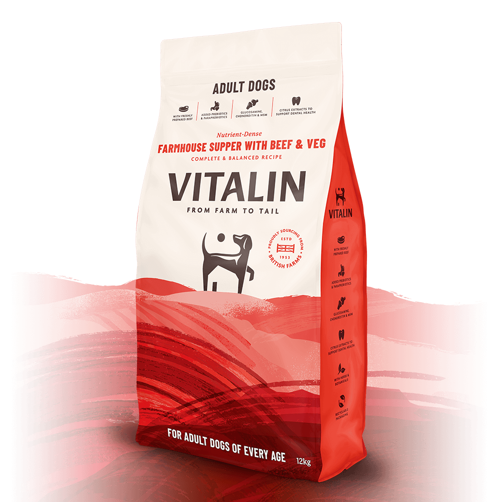 Vitalin Adult Farmhouse Supper with Beef & Veg, Vitalin, 12 kg