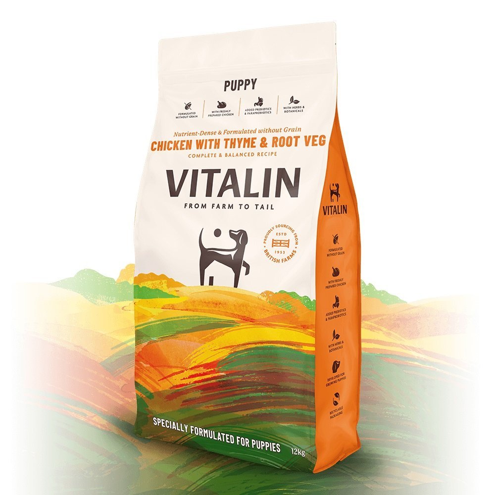 Vitalin Dry Puppy Food Chicken with Thyme & Veg, Vitalin, 12 kg