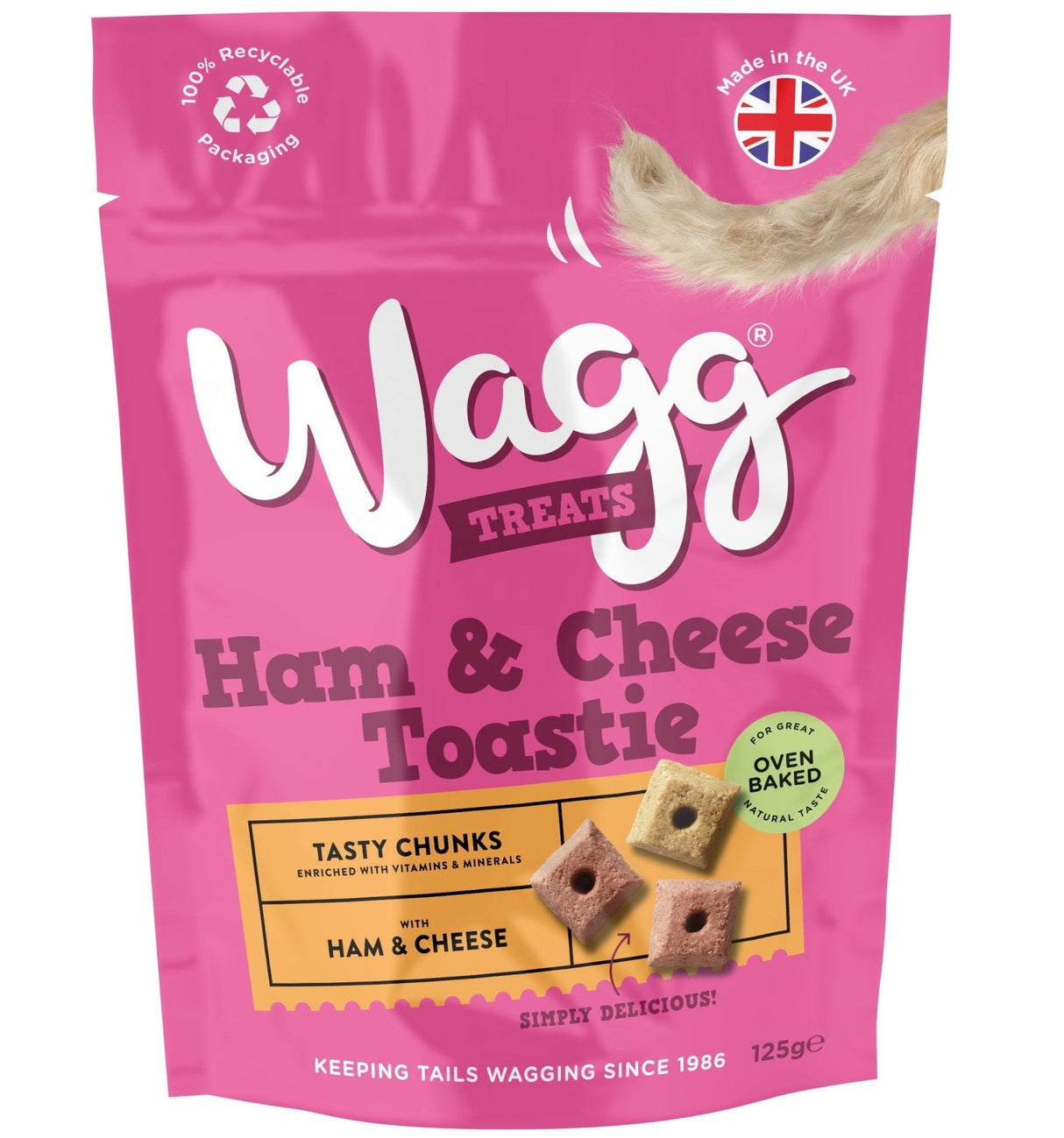 Wagg Ham & Cheese Toastie Tasty Bites 7 x 125g, Wagg,