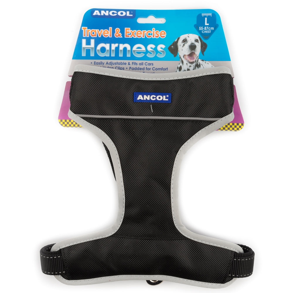 Ancol Car Travel & Exercise Dog Harness  L 55-87cm