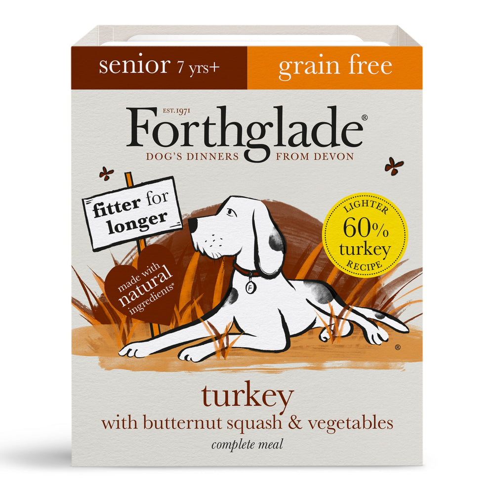 Forthglade Senior Complete Grain Free Turkey & Lamb Duo Variety Pack 12x395g