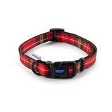 Ancol Red Tartan Adjustable Dog Collar