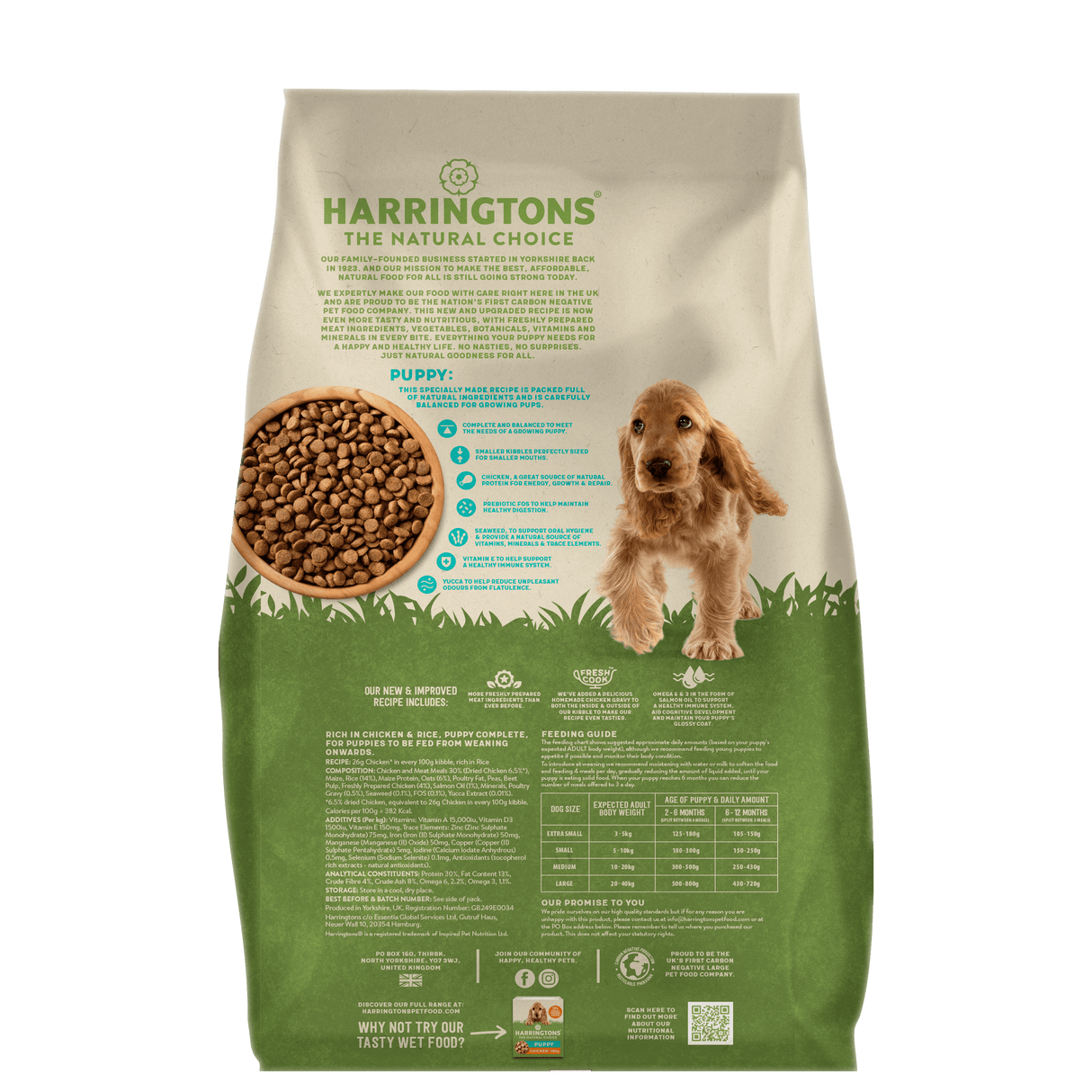 Harringtons Puppy Rich in Chicken & Rice Dry Food - 10kg