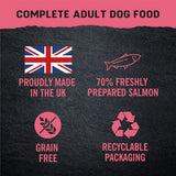 Harringtons Just 6 Salmon with Veg & Gravy Grain-Free Wet Dog Food - 8 x 380g