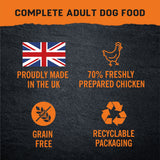 Harringtons Just 6 Chicken with Veg & Gravy Grain-Free Wet Dog Food - 8 x 380g