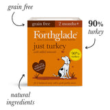 Forthglade Adult Dog Just Grain Free Poultry Wet Dog Food Variety Pack 12x395g