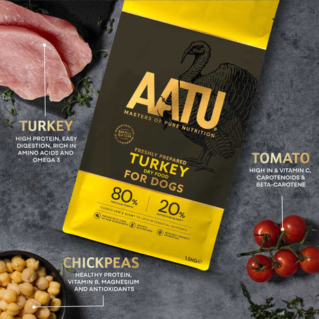AATU Free Run Turkey Dry Dog Food, AATU, 1.5kg