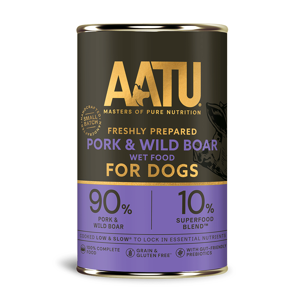 AATU Pork & Wild Boar Wet Dog Food, AATU, 6*400g
