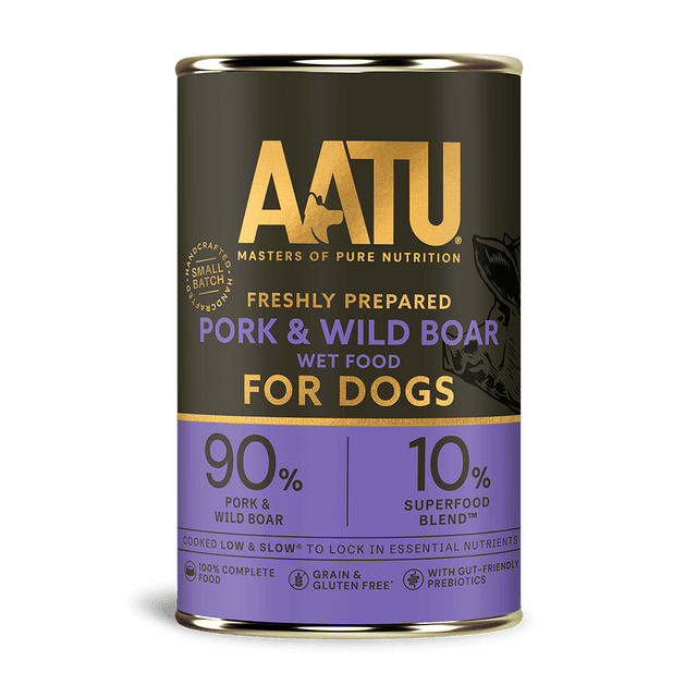 AATU Pork & Wild Boar Wet Dog Food, AATU, 6*400g