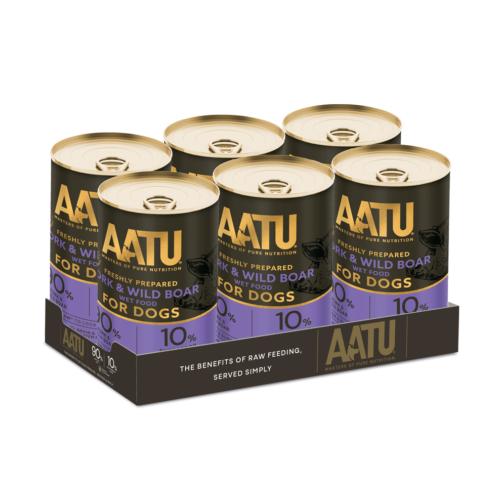 AATU Pork & Wild Boar Wet Dog Food, AATU, 6*400g