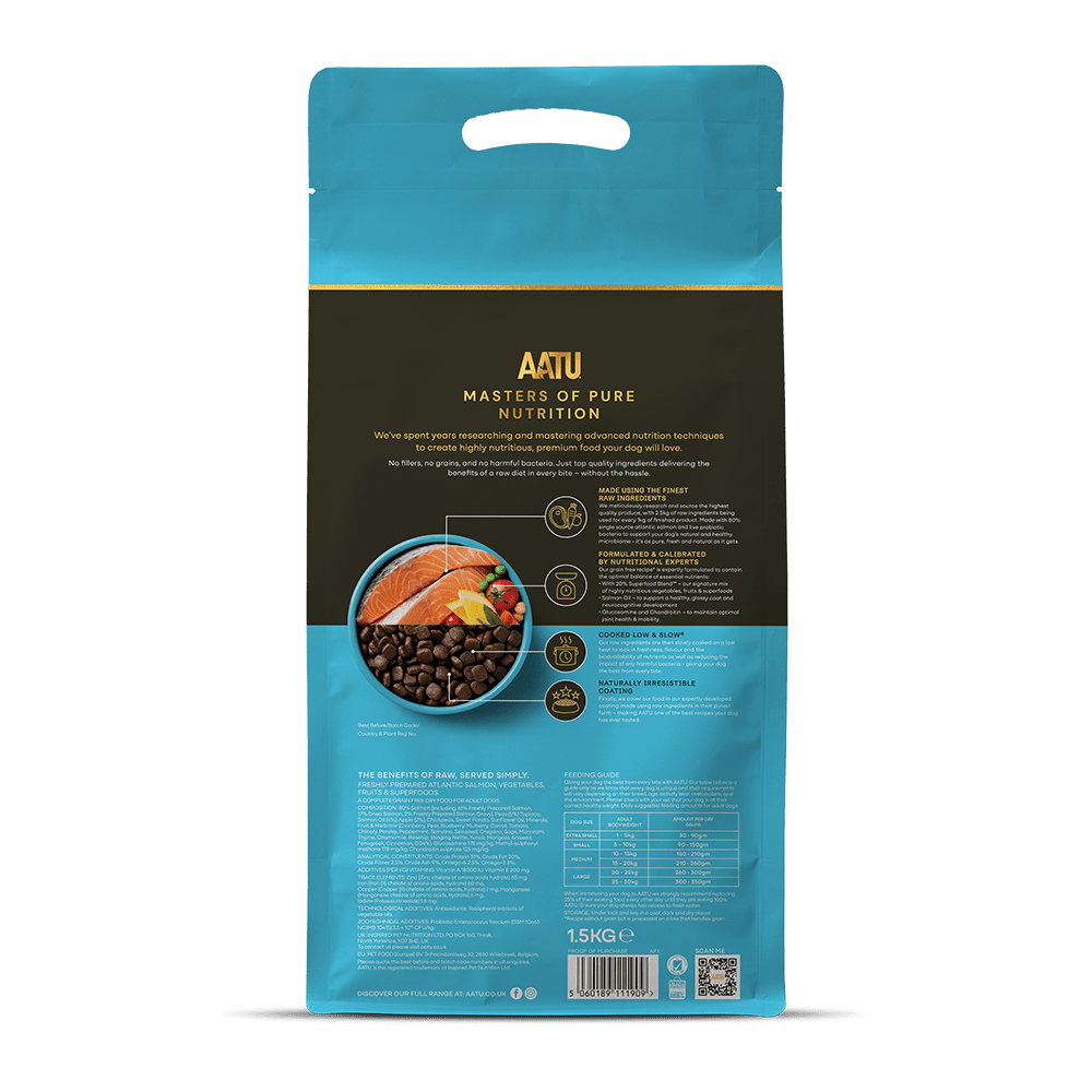 AATU Salmon Dry Dog Food, AATU, 1.5kg