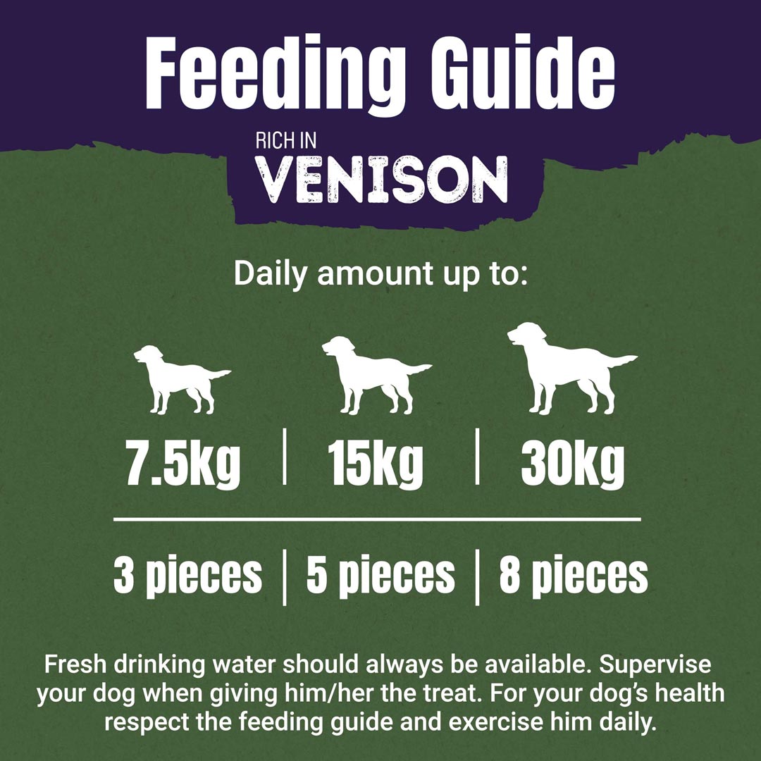 Adventuros Ancient Grain and Superfoods Venison Dog Treats 6x120g, Adventuros,