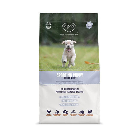 Alpha Sporting Puppy with Chicken & Rice Dry Dog Food, Alpha, 15 kg