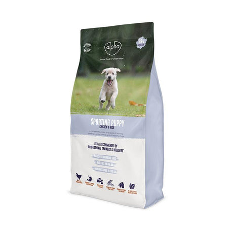 Alpha Sporting Puppy with Chicken & Rice Dry Dog Food, Alpha, 15 kg