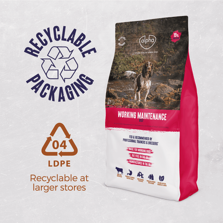Alpha Working Maintenance with Beef Dry Adult Dry Dog Food - 15 kg, Alpha,