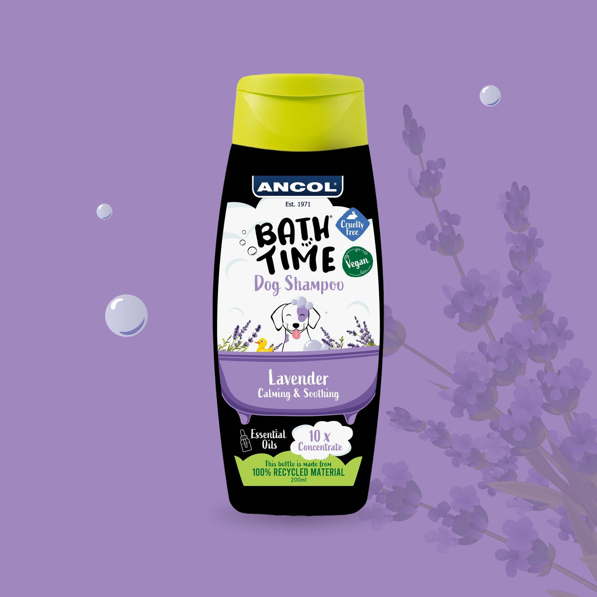 Ancol Dog Shampoo with Lavender - 6 x 200ml, Ancol,