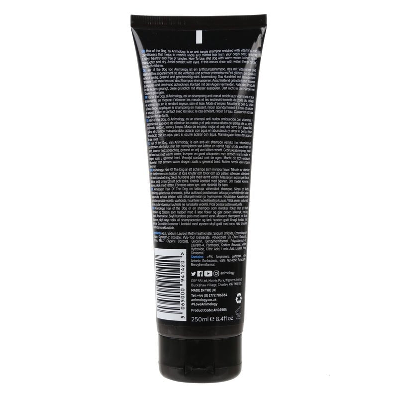 Animology Hair of The Dog Anti Tangle Shampoo - 6 x 250ml, Animology,