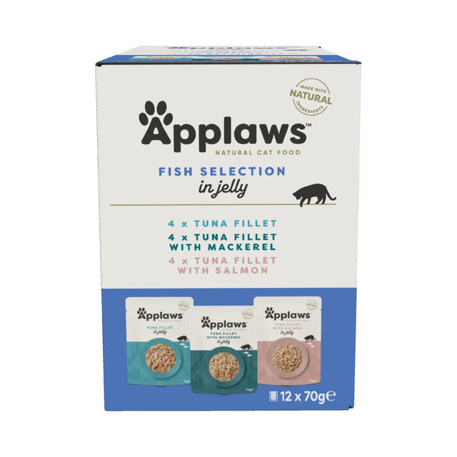 Applaws Cat Fish Selection in Jelly Pouches 4x (12x70g), Applaws,