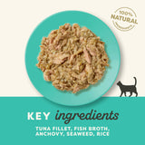 Applaws Cat Tuna Fillet with Anchovy & Seaweed in Broth Pouches 12 x 70g, Applaws,