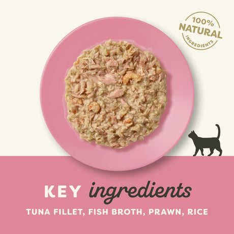 Applaws Cat Tuna Fillet with Prawn in Broth Pouches 12 x 70g, Applaws,