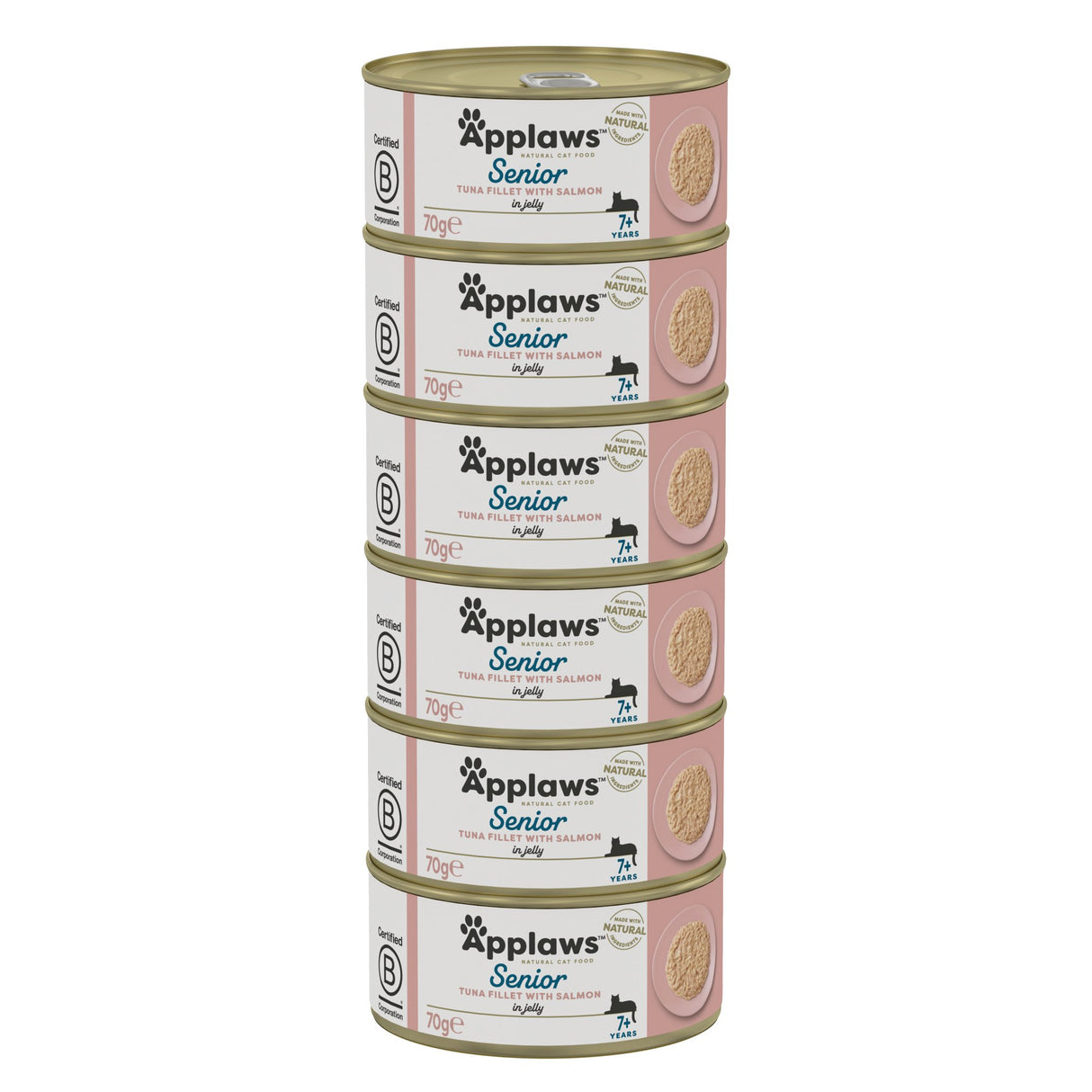 Applaws Senior Cat Tuna Fillet with Salmon in Jelly Tins - 24 x 70g, Applaws,