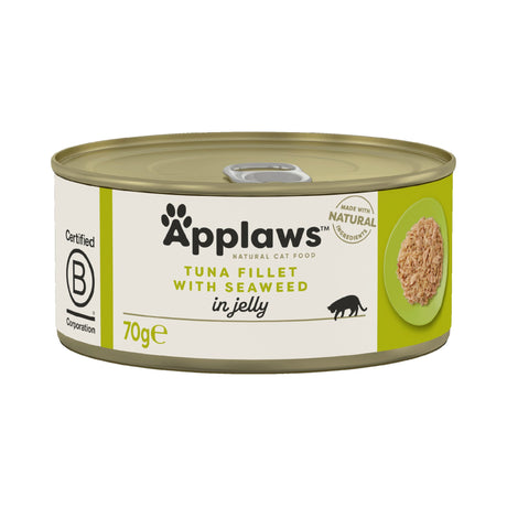 Applaws Tuna Fillet with Seaweed in Broth Wet Cat Food - 24 x 70g, Applaws,