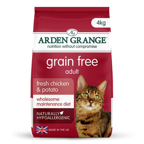 Arden Grange Adult Cat Grain Free Chicken & Potato Dry Food, Arden Grange, 4 kg