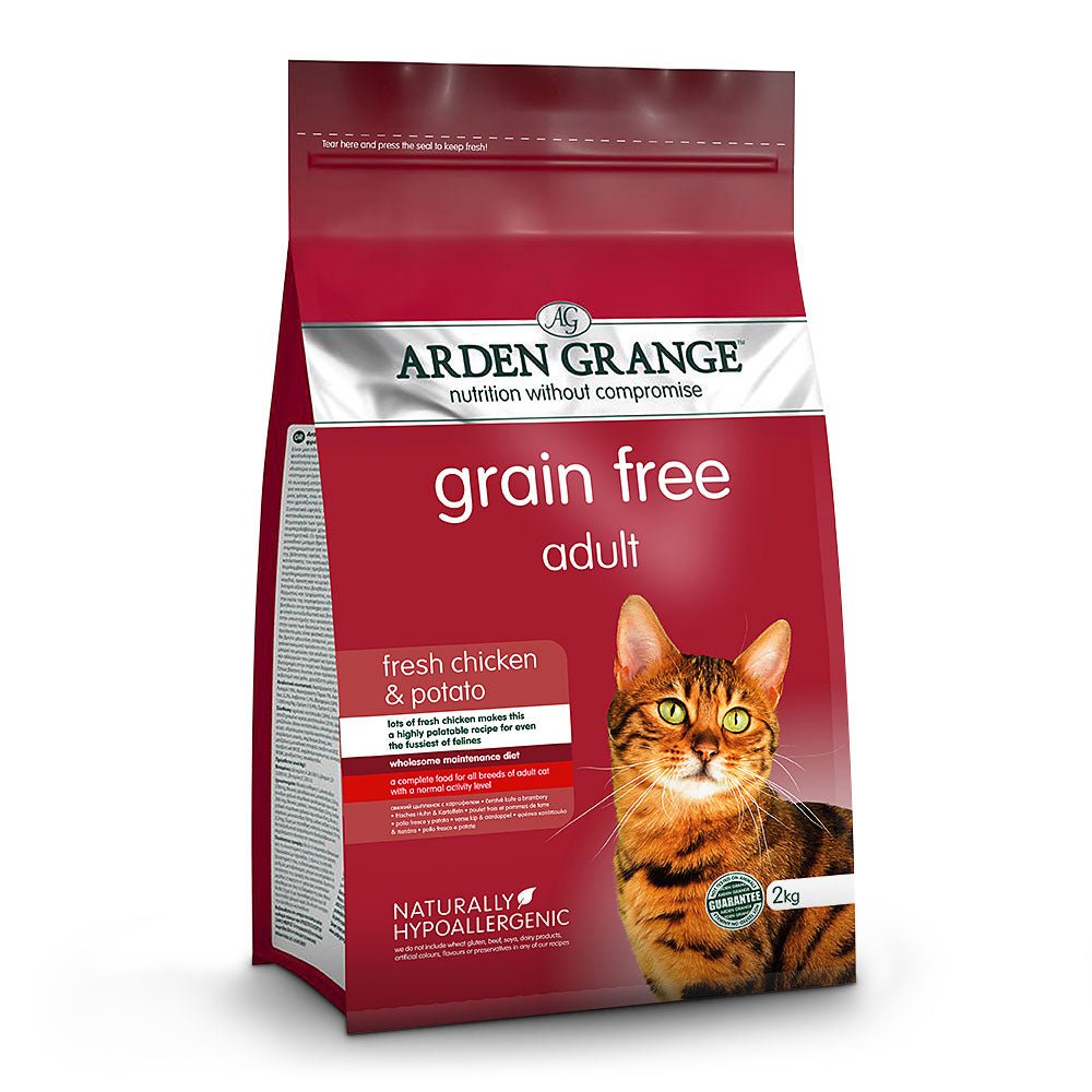 Arden Grange Adult Cat Grain Free Chicken & Potato Dry Food, Arden Grange, 6 x 2kg