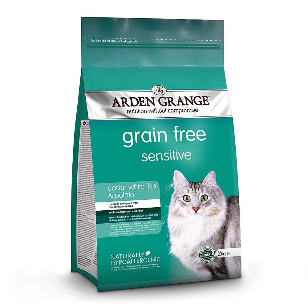 Arden Grange Grain Free Sensitive Adult Cat Food with Fish & Potato 6x2kg, Arden Grange,