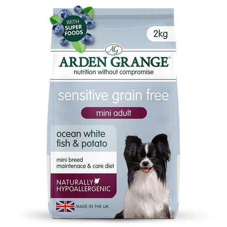 Arden Grange Mini Adult Dog Sensitive Grain Free Fish & Potato Dry Food, Arden Grange, 2 kg