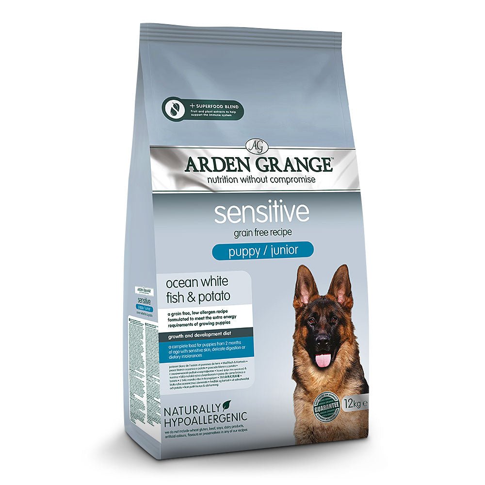 Arden Grange Puppy/Junior Sensitive Grain - Free Fish & Potato Dry Food, Arden Grange, 12 kg