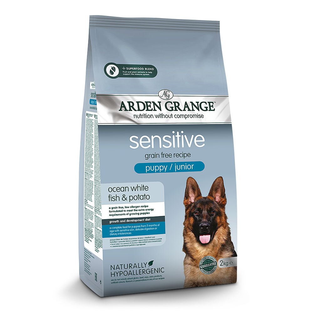 Arden Grange Puppy/Junior Sensitive Grain - Free Fish & Potato Dry Food, Arden Grange, 2 kg