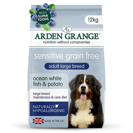 Arden Grange Sensitive Adult Large Breed Dog Food Ocean White Fish & Potato, Arden Grange, 12 kg