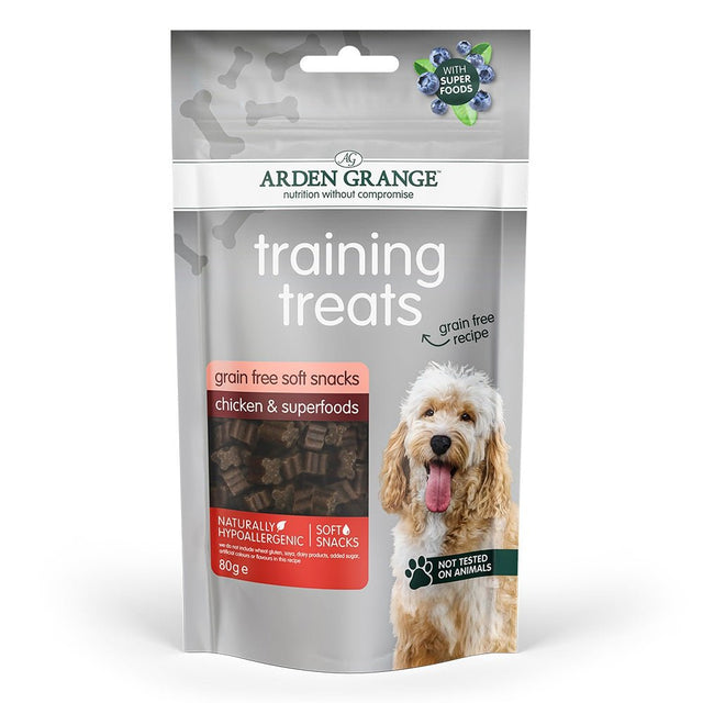 Arden Grange Training Treats Chicken Superfoods Grain Free - 10 x 80g, Arden Grange,