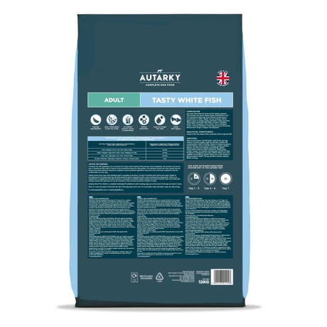 Autarky Adult White Fish Grain Free Dog Food, Autarky, 12 kg